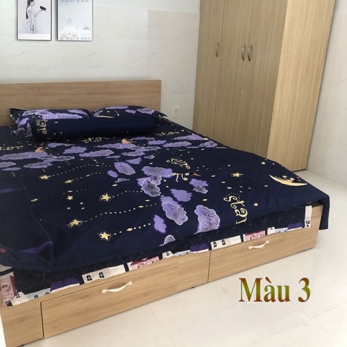Giường ngủ gỗ MDF có 2 ngăn kéo ở cuối giường 1m6 x 2m